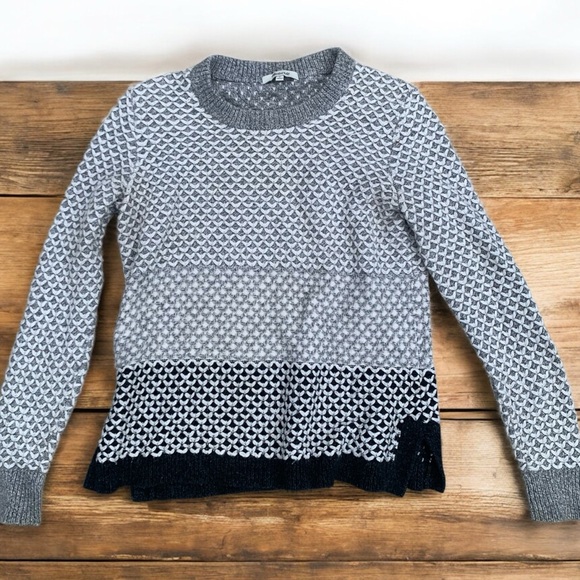 Madewell Gray and Black Textured Women's Sweater Small - Picture 1 of 4